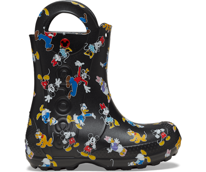Multi Toddlers’ Mickey Mouse and Friends Handle It Rain Boot - Side - Crocs