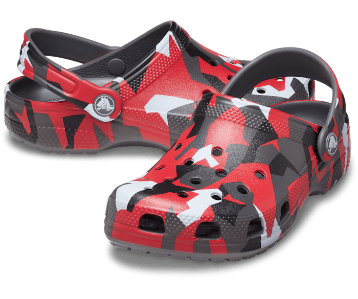 Slate Grey / Multi Kids' Classic Geo Camo Clog - Pair - Crocs