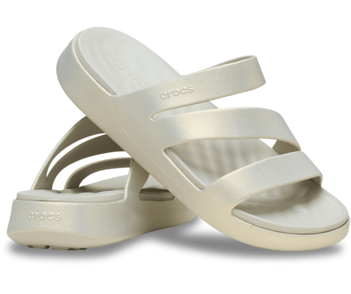 Pumice Getaway Shimmer Strappy - Pair - Crocs
