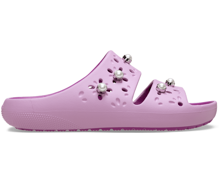 Hydrangea Classic Floral Cutout Elevated Sandal 2.0 - Side - Crocs