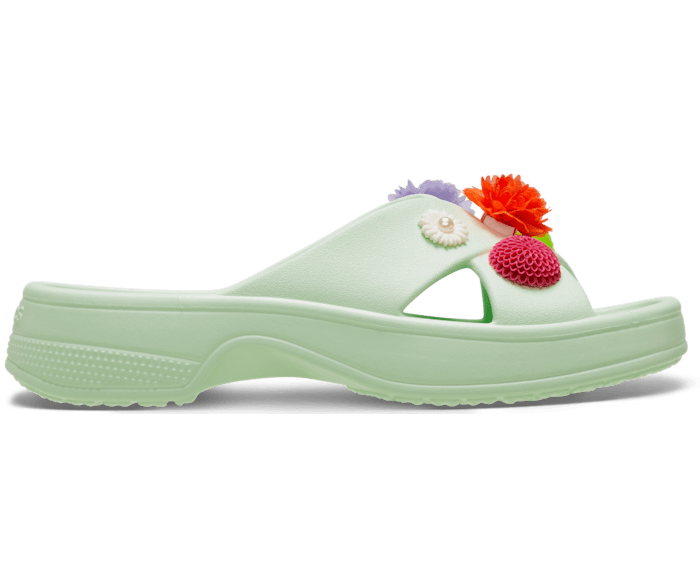 Teinte jade Classic Women's Wildflower Cross Strap - Côté - Crocs