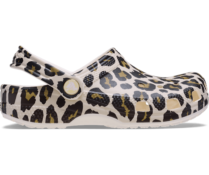 Chalk Toddler Classic Leopard Clog - Side - Crocs