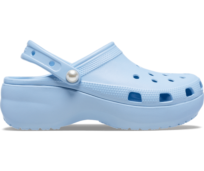 Calcite bleue Classic Platform Pearl Clog - Côté - Crocs