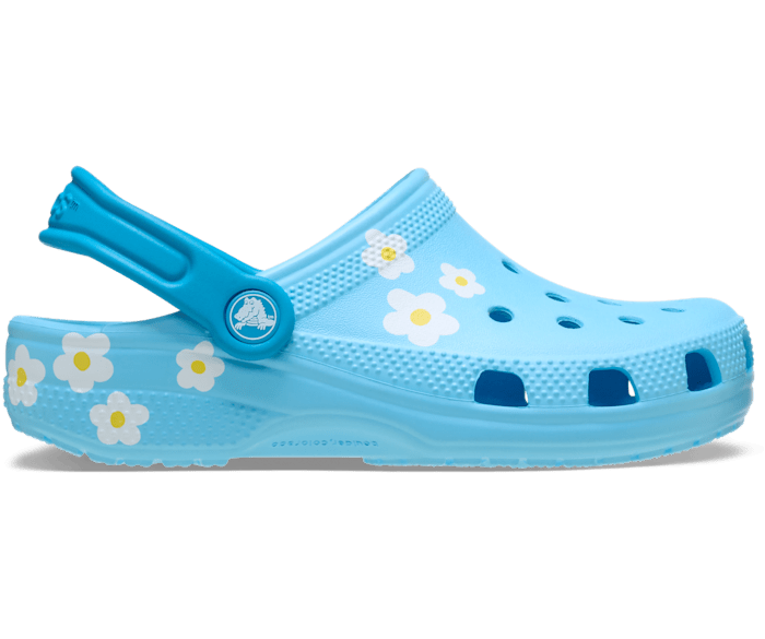 Tinted Glass Kids’ Classic Daisy Clog - Side - Crocs