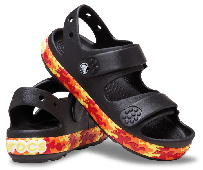 Black Toddler Crocband™ Cruiser Flames Sandal - Pair - Crocs