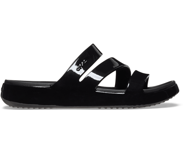 Noir Getaway Patent Strappy - Côté - Crocs