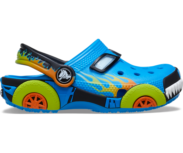 Neon Ocean Toddler Classic IAM Monster Truck - Side - Crocs