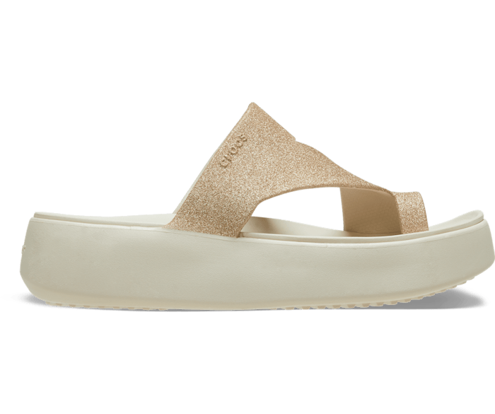 Stucco Getaway Platform Glitter Toe Loop - Side - Crocs