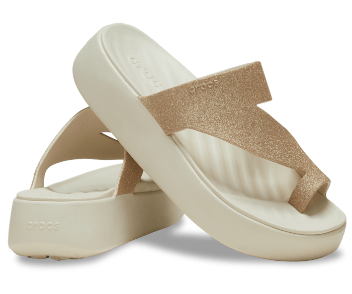 Stucco Getaway Platform Glitter Toe Loop - Pair - Crocs