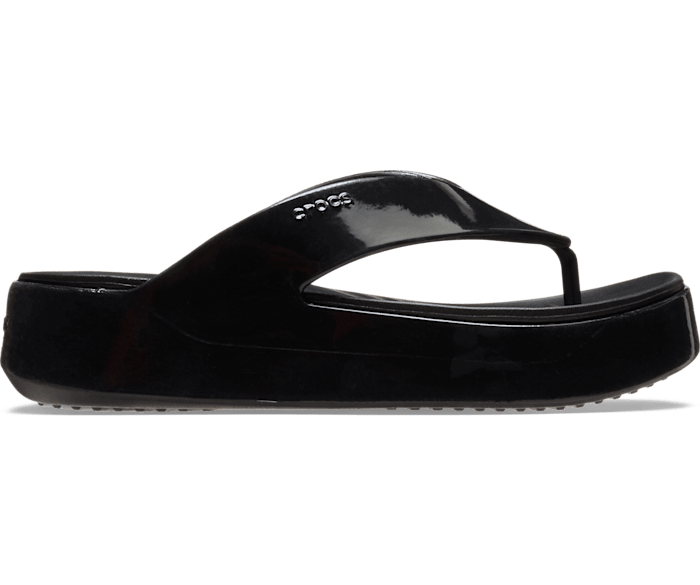 Noir Getaway Platform Patent Flip - Côté - Crocs
