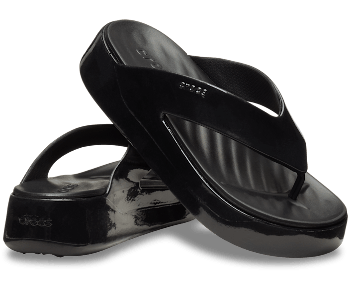 Noir Getaway Platform Patent Flip - Paire - Crocs