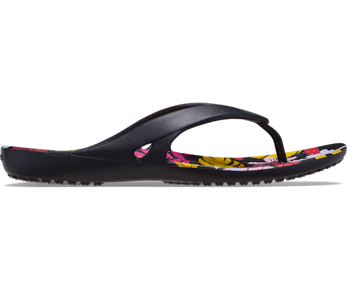 Black Women's Kadee II Tropical Floral Flip - Side - Crocs
