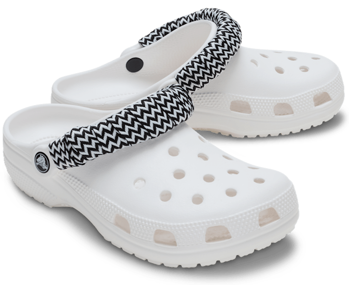 Noir / Blanc Zigzag Flat Laces 2 Pack Blk/Whi - accessoires sur la carte du colis - Jibbitz