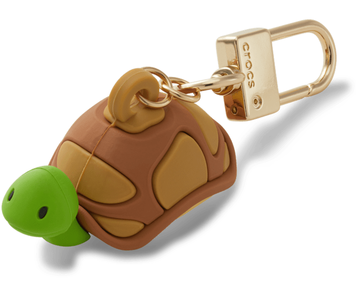 Green 3D Turtle Bag Charm Grn - Custom Angle - Jibbitz