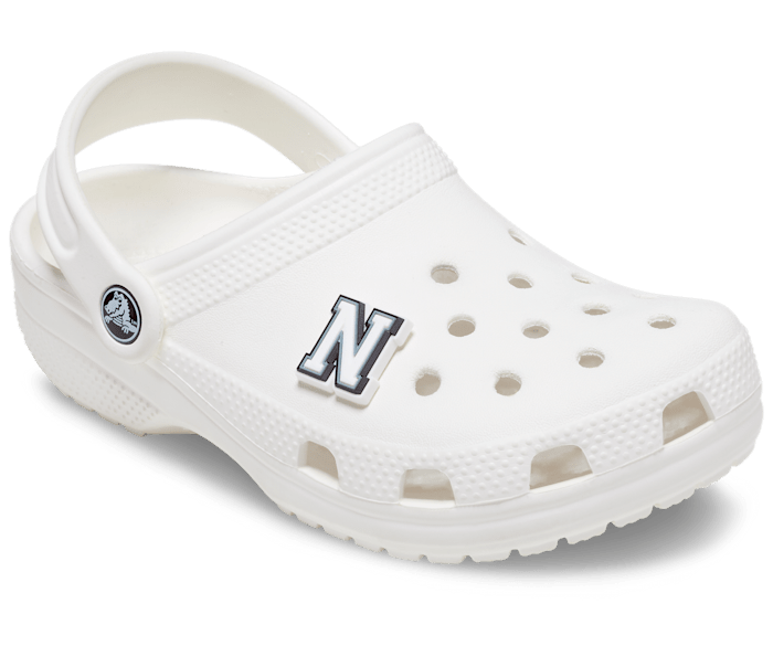 White crocs with pins outlet