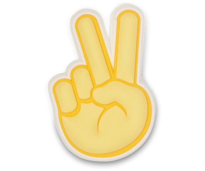 Peace sign shop jibbitz