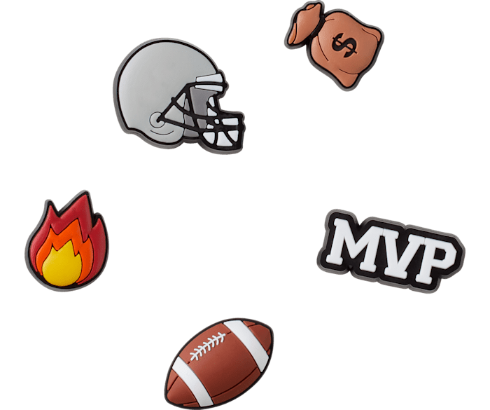 Football Star 5 Pack Jibbitz Shoe Charm Crocs