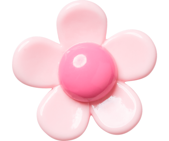 Pink Resin Flower Jibbitz Shoe Charm Crocs