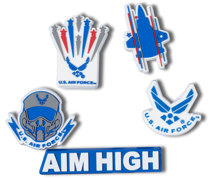 Armed Forces US Air Force 5Pck Jibbitz Shoe Charm Crocs