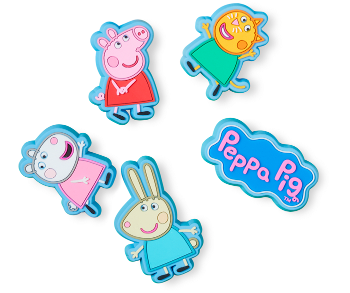 Peppa Pig 5 Pack Jibbitz Shoe Charm Crocs