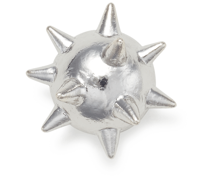 Silver Spike Ball Jibbitz Shoe Charm Crocs