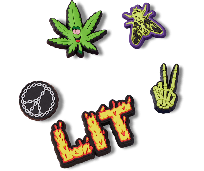 Weed leaf deals croc jibbitz