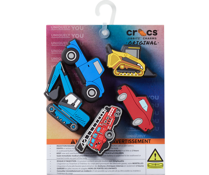Lights Up Cars And Trucks 5 Pack Jibbitz Shoe Charm Crocs