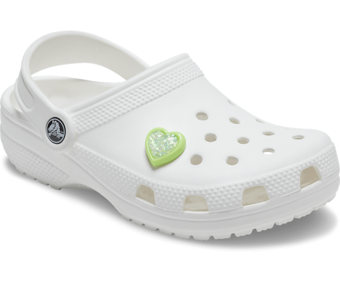 Light Green Heart Gem Jibbitz charms Crocs