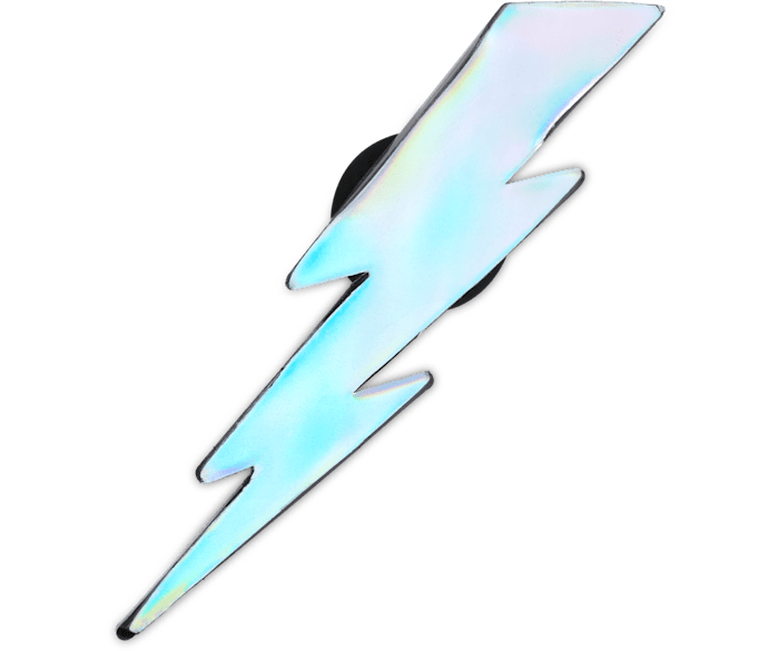 Iridescent Lightning Bolt Jibbitz Shoe Charm Crocs