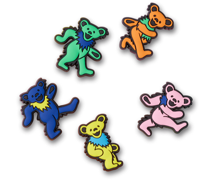 Grateful Dead 5 Pack Jibbitz charms Crocs