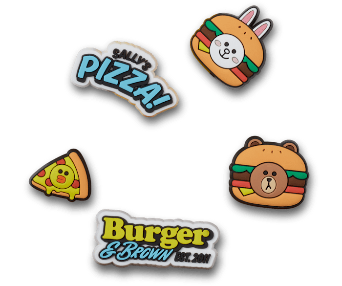 Line Friends 5 Pack Jibbitz charms Crocs