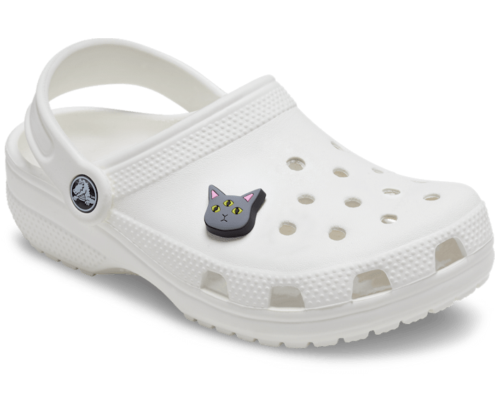White crocs with buttons sale