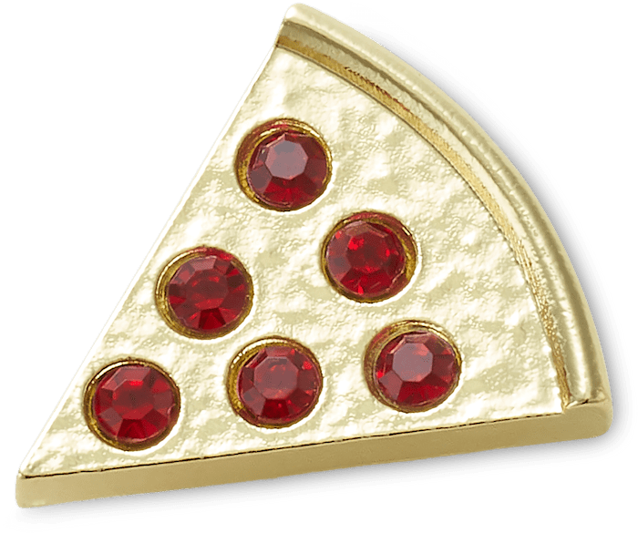 Gold Pizza Slice Jibbitz charms Crocs