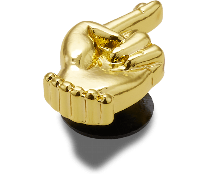 Gold Fingers Crossed Jibbitz charms Crocs