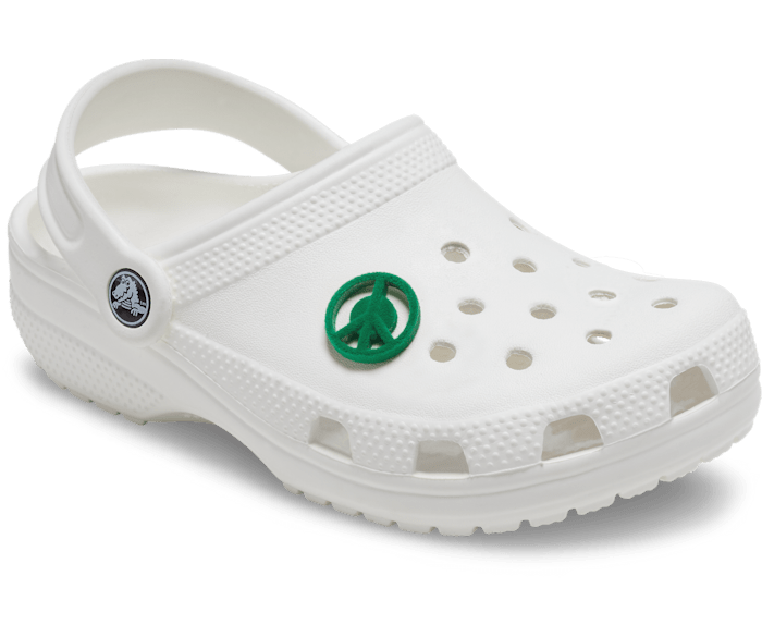 Grass Textured Peace Sign Jibbitz charms Crocs