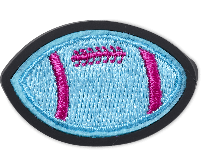 Neon Football Varsity Patch Jibbitz charms Crocs