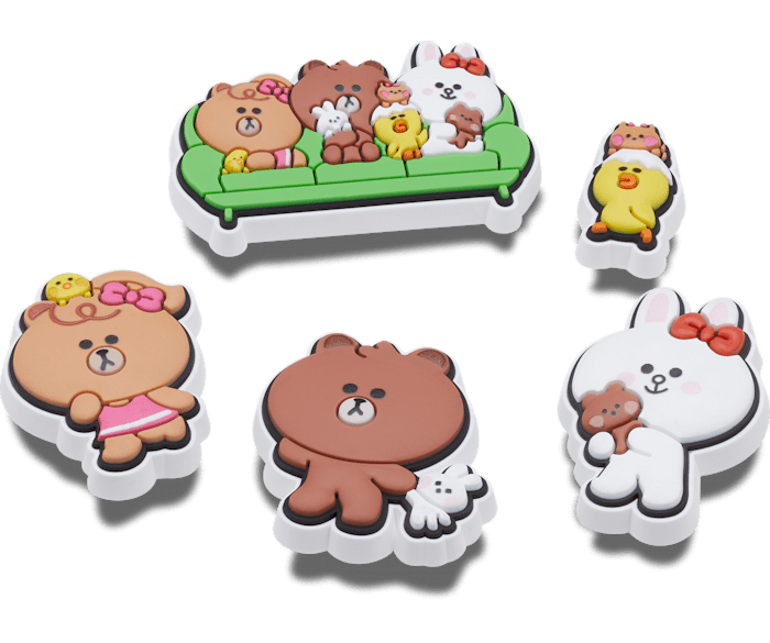 Crocs Jibbitz Line Friends Character Shoe Charms 5pk