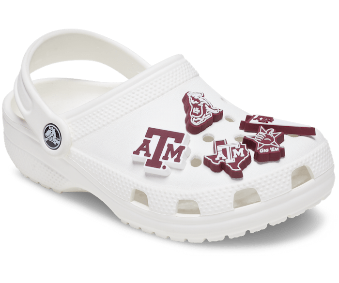 Texas A M 5 Pack Jibbitz charms Crocs