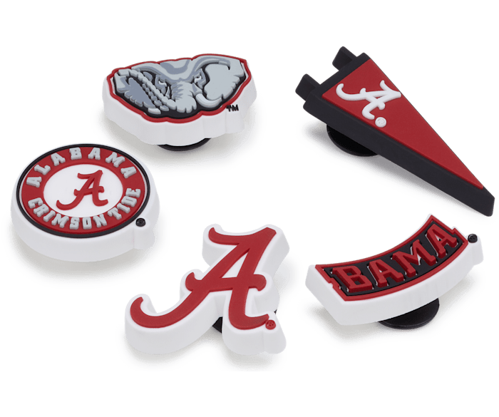 University of Alabama 5 Pack Jibbitz charms Crocs