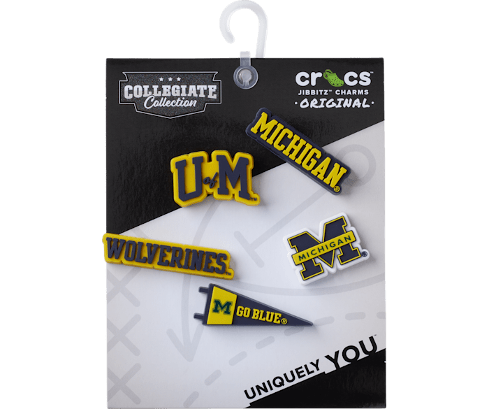 University of Michigan 5 Pack Jibbitz charms Crocs