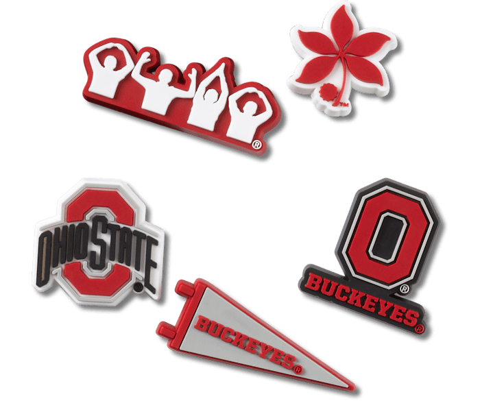 Ohio State University 5 Pack Jibbitz charms Crocs