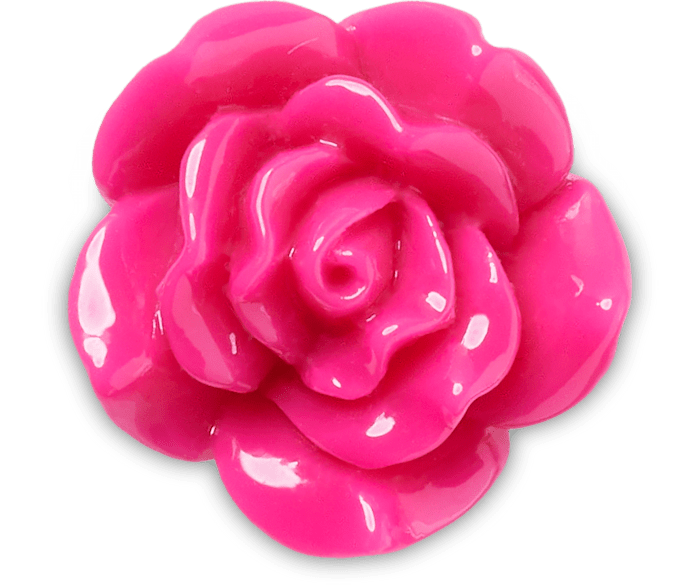 Acrylic Pink Rose Jibbitz charms Crocs