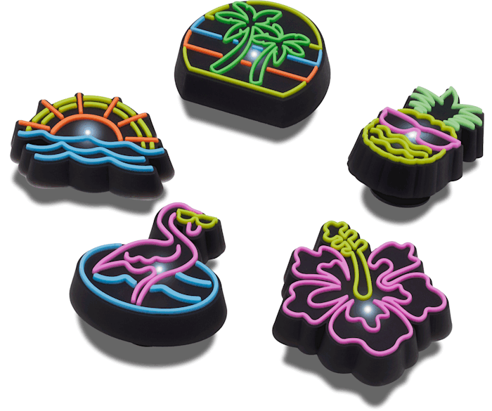 Crocs Lights Up Neon 5 Pack Jibbitz