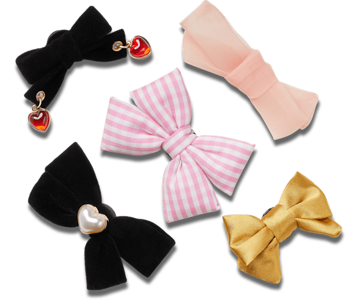 Oversized Mixed Bows 5 Pack Jibbitz charms Crocs