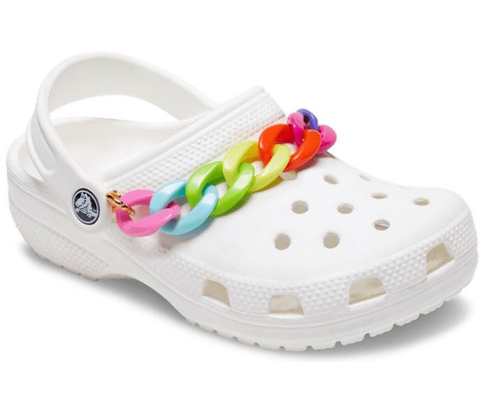 Crocs with rainbow letters outlet
