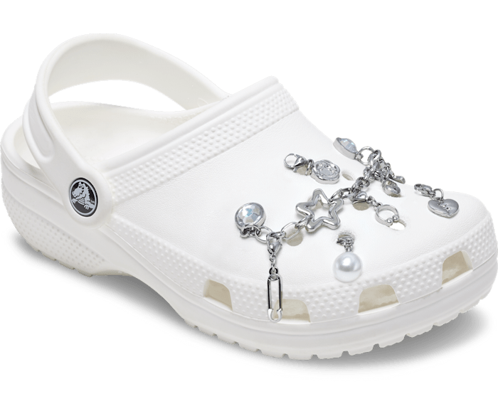 Removable Punk Silver Charm Chain Jibbitz charms Crocs