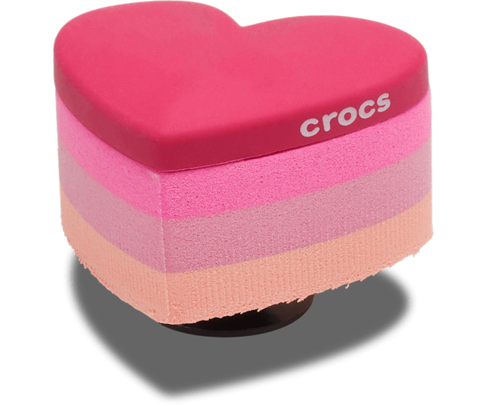 円高還元 Stacked Crocs - charms Jibbitz™ Heart Pink 置物
