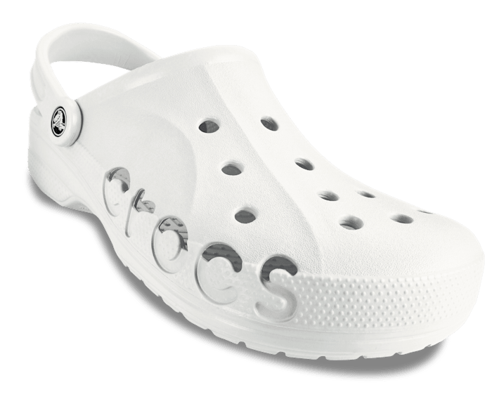 Crocs that say crocs on the side 2025