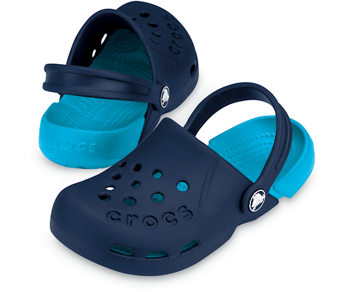 Electric blue crocs top