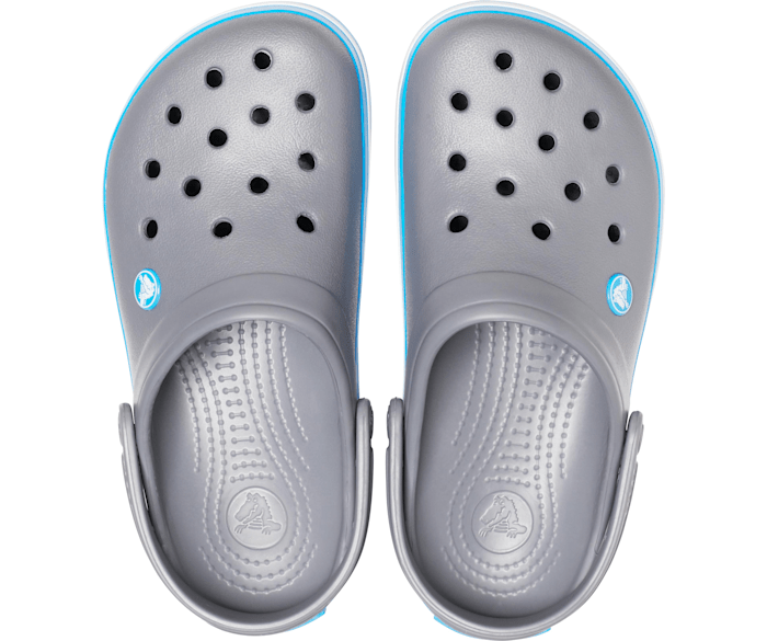 Crocs gray and blue deals